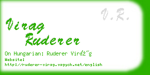 virag ruderer business card